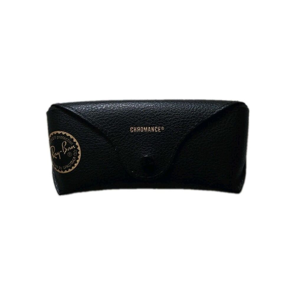 Ray-Ban Chromance Black Semi Hard Sunglasses Case ONLY Textured Snap Closure EUC - Picture 1 of 11